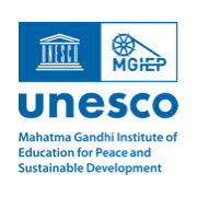 UNESCO Mahatma Gandhi Institute of Education for Peace and Sustainable Development (MGIEP) logo